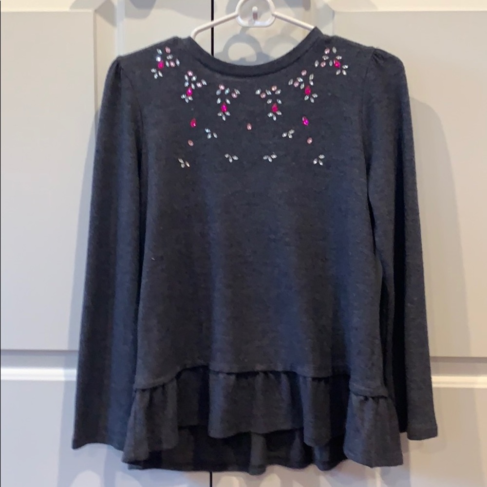 m o n t e a u dark gray girl’s sweater